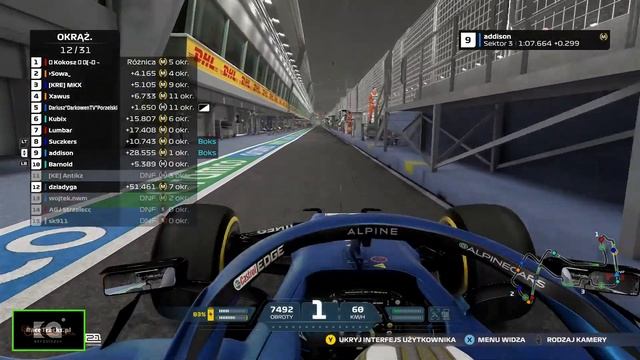 f12021 | Live #9 | GP SINGAPURU | sezon 3 | split retro | World League of Players смотреть онлайн