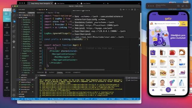 React Native Getir Clone #31 Expo Uygulaması ile Deep Linking смотреть онлайн