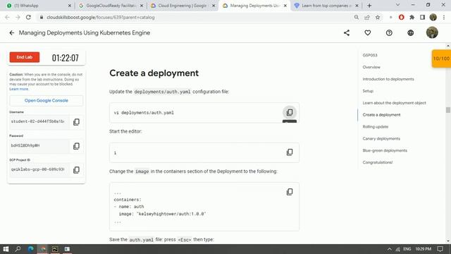 Cloud Engineering-Managing Deployments Using Kubernetes Engine GoogleCloudReady Facilitator Program смотреть онлайн