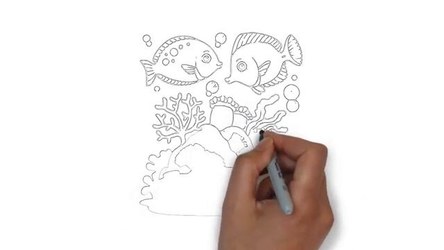 как нарисовать кораллы,how to draw corals,cómo dibujar los corales,come disegnare i coralli смотреть онлайн