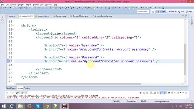 Remember Me with Login and Logout in JSF Framework смотреть онлайн