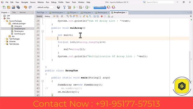 multiplication of array list in java example смотреть онлайн