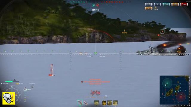 World of Warships, Fujin, 345k credits, 9k XP, 118k dmg, 3 destroyed смотреть онлайн