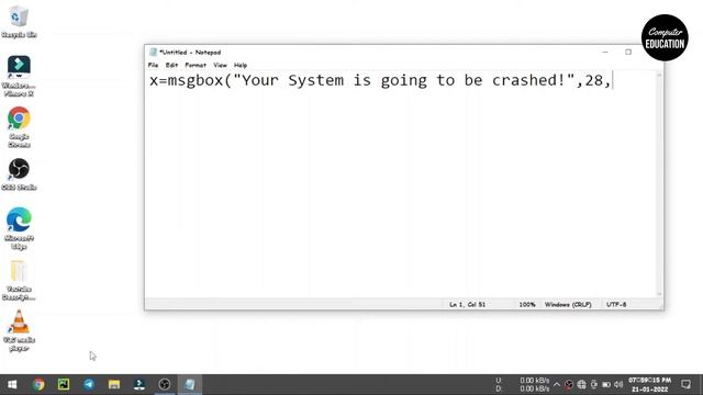 Create Simple Message Box in Windows using Notepad (One Line Script Only!) смотреть онлайн