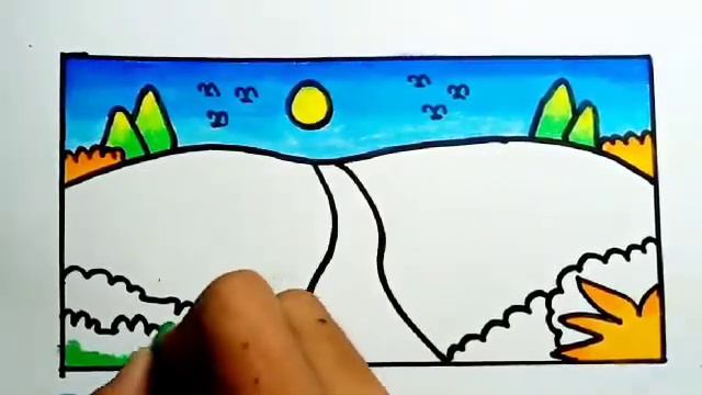 How To Draw Forest Landscape With Oil Pastels Step By Step | Drawing Forest Landscape Very Easy смотреть онлайн