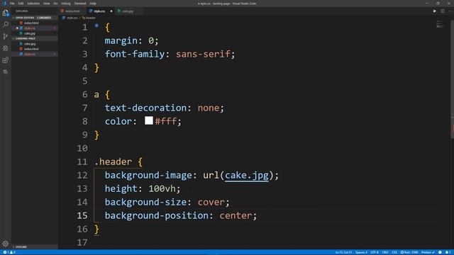 How to make a full screen landing page | HTML & CSS смотреть онлайн