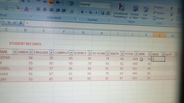 Ms Excel formula ||sum min max average in Ms Excel ||create marksheet in Excel смотреть онлайн