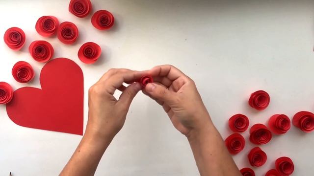 Сердце из бумажных роз! Розы из бумаги за 5 минут. смотреть онлайн