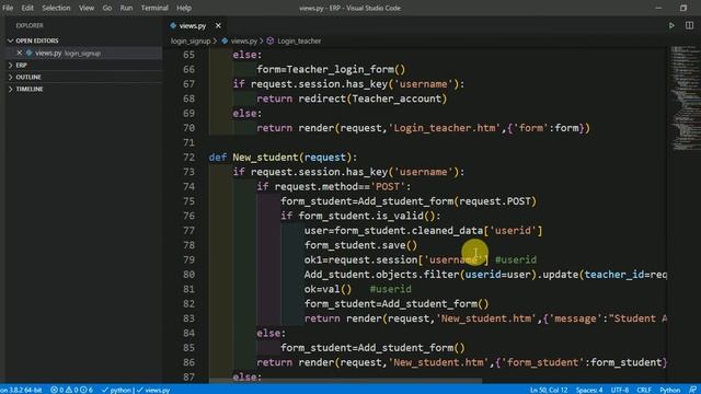 Pass value from one function to another in Views.py Django смотреть онлайн