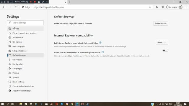 Как отключить в браузере Microsoft Edge функцию IE Mod смотреть онлайн