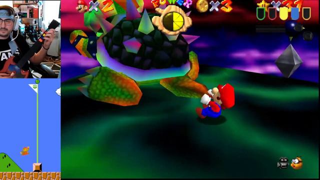 BEATING BOWSER WITH A GUITAR HERO CONTROLLER смотреть онлайн
