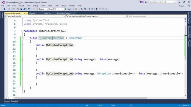 C# - Custom Exception смотреть онлайн