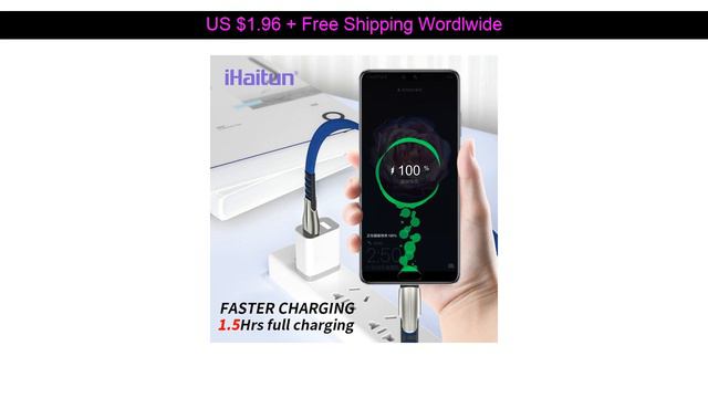 [FREE SHIPPING] iHaitun 5A USB Type C Cable For Huawei P30 Pro USB 3.1 Quick 3.0 Cord Phone Charger смотреть онлайн