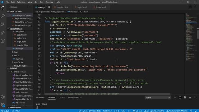Keeping Users Logged In with gorilla/sessions - Golang Web Dev смотреть онлайн