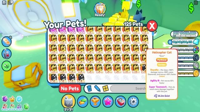 ВЫБИЛ GOLD HUGE BALLOON CAT ЗА 20 МИНУТ В PET SIMULATOR X ROBLOX