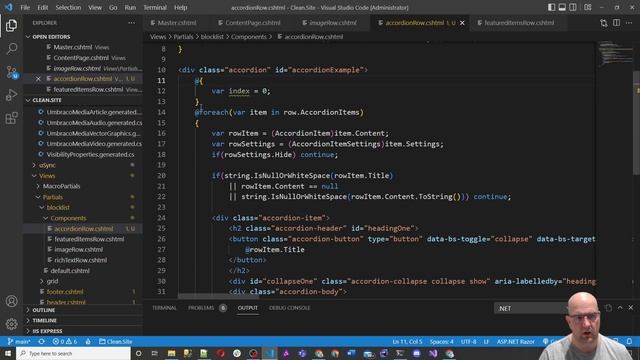 How to build a website with Umbraco 10 - Part 11 - Block List FAQ Accordion смотреть онлайн