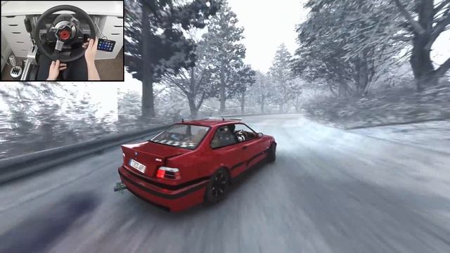 BMW E36 SNOW DRIFTING - Assetto Corsa (Steering Wheel + Shifter) Gameplay смотреть онлайн