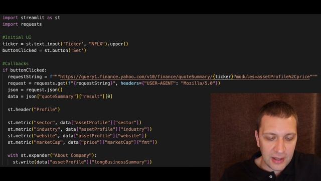 Streamlit for Stocks Research - Automate Stock Fundamental Analysis with Python - Web App Tutorial смотреть онлайн