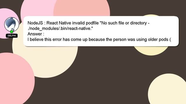 NodeJS : React Native invalid podfile "No such file or directory - ./node_modules/.bin/react-native смотреть онлайн
