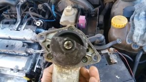 Opel 1.6, 1.8 бензин. Как снять стартер. Где находится стартер.