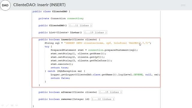 Persistência de Dados - Java DAO (Data Access Object) смотреть онлайн