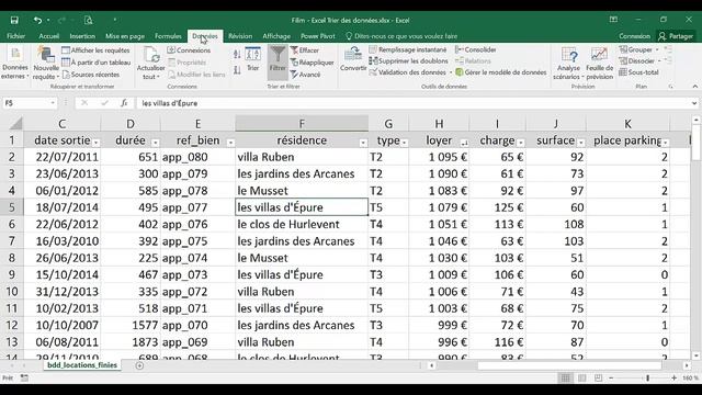 Excel - 1 Basique - Cours Trier des données смотреть онлайн