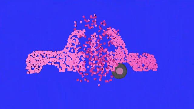 Машина из кубиков – футаж / The pink car – footage смотреть онлайн