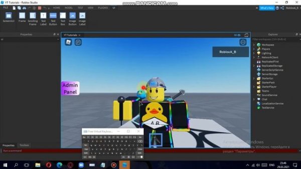 Admin panel Part 2 roblox studio tutorial