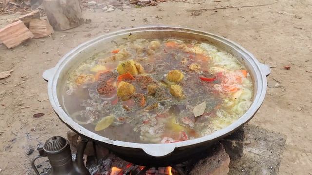 ИлИК шурпа по Узбекски! Шурпа из говяжьих костей ! смотреть онлайн