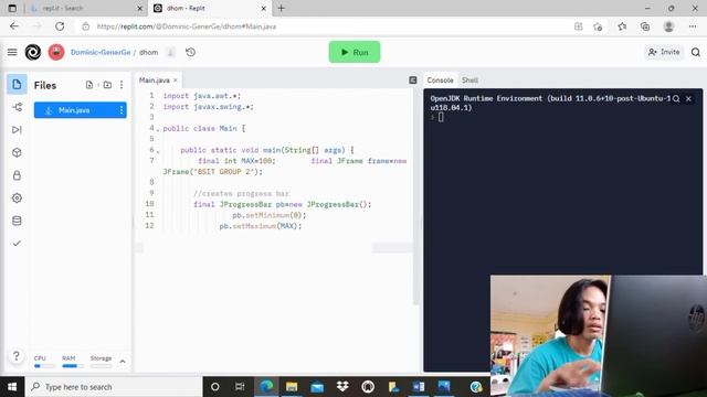 Create a progressbar component using JProgressBar control in Java. смотреть онлайн