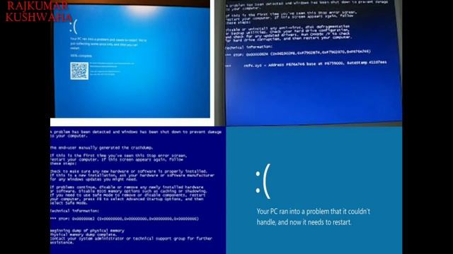 Blue Dump screen error problem solution in Hindi смотреть онлайн
