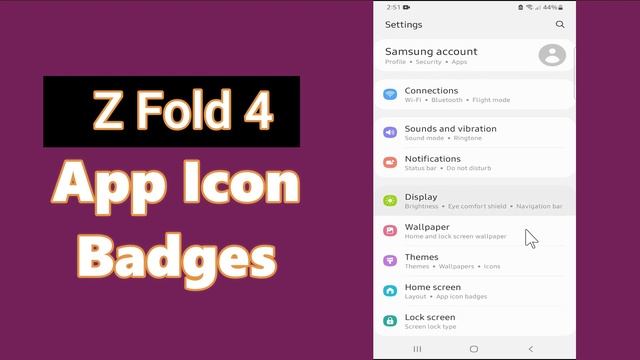 SAMSUNG Galaxy Z Fold4 App icon Badge How to Enable 2022 смотреть онлайн