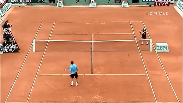 Roger Federer vs Nikolay Davydenko 2007 Roland Garros SF Highlights смотреть онлайн