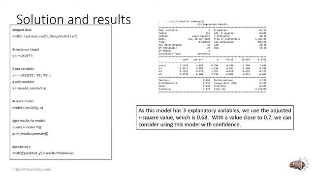 Regression analysis in Python смотреть онлайн