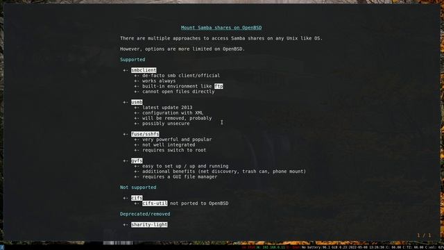 Mount Samba shares on OpenBSD (no root) смотреть онлайн
