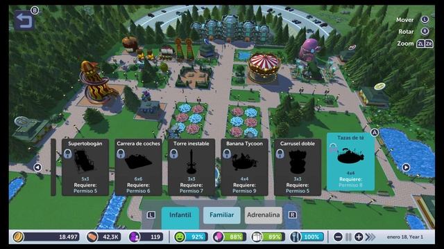 rollercoaster TYCOON adventures SWITCH GAMEPLAY ESPAÑOL review guia basica смотреть онлайн