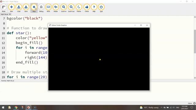 Python Turtle - Code a Night Sky Tutorial смотреть онлайн