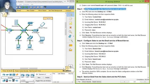 10.2.1.7 Packet Tracer - Web and Email смотреть онлайн