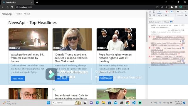 2023 | Ultimate React JS Course | Looping through an array in JSX to display NewsItems from state смотреть онлайн