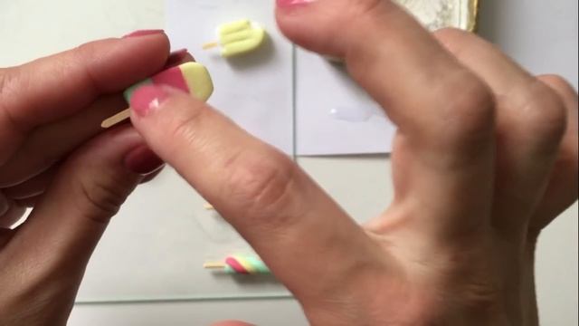 Мастер-класс: Эскимо из полимерной глины FIMO/polymer clay tutorial смотреть онлайн