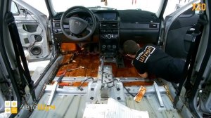 Шумоизоляция пола с арками Lada Priora в уровне Комфорт. АвтоШум.