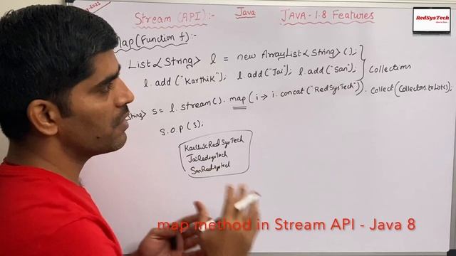 # 171 Stream map() in Java with examples | Java 8 Stream map | Stream | java 8 | map | RedSysTech смотреть онлайн