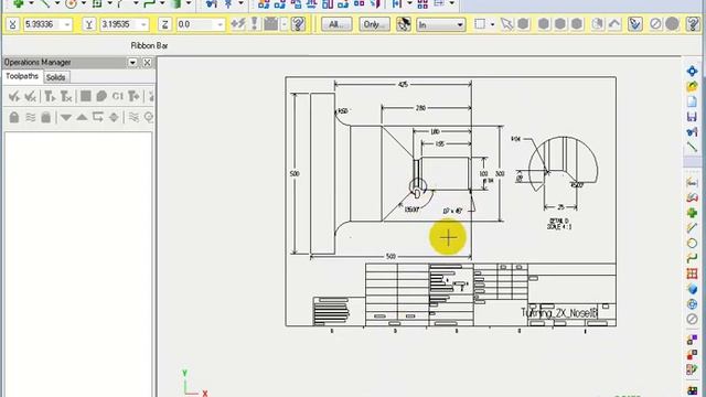 Mastercam X6 Lathe - 003 - Importing from a DXF file смотреть онлайн