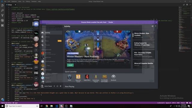 How To Make The Console of Your Discord Bot Look Nice - Discord.py смотреть онлайн
