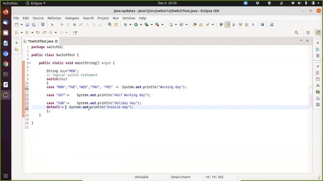 Java 12 updates Switch Expressions смотреть онлайн