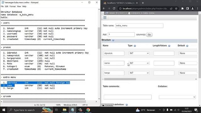 #part2 Membuat Website Daftar Menu Makanan Menggunakan PHP dan MySQL | Database смотреть онлайн