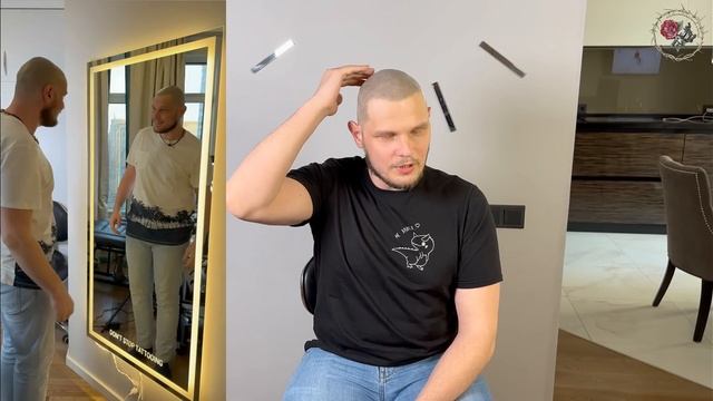 Кейс: очаговая алопеция надолго скрыта. Трихопигментация мастер Афанасьев. Scalp Micropigmentation. смотреть онлайн