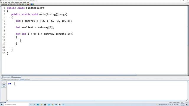 Find The Minimum Number In A Java Array смотреть онлайн