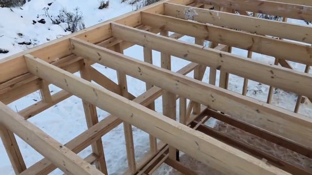 Перекрытие каркасного дома | Каркасный дом своими руками Часть 4 смотреть онлайн