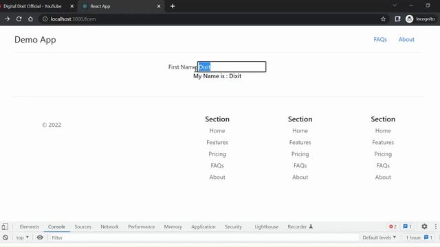 Part :14 Form Handling in React JS in Hindi 2022 смотреть онлайн